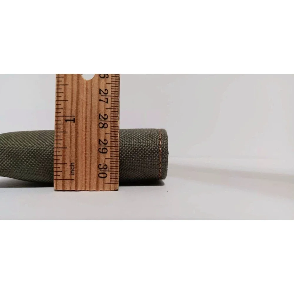 Lake & Trail Green Canvas / Brown Leather Bi-fold Men's Wallet 4.25